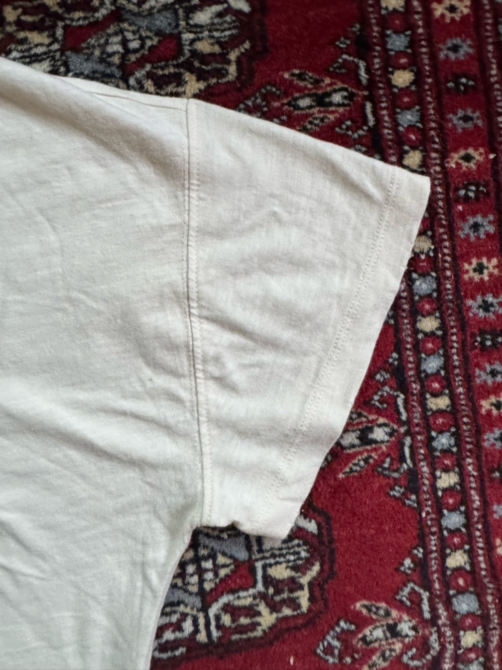 NWT Aerie Maine Oversized Boyfriend T-Shirt - Cream with Dusty Rose Print Med - Picture 7 of 11